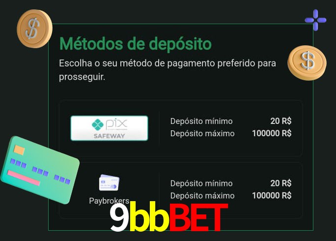 O cassino 9bbbet oferece uma grande variedade de métodos de pagamento